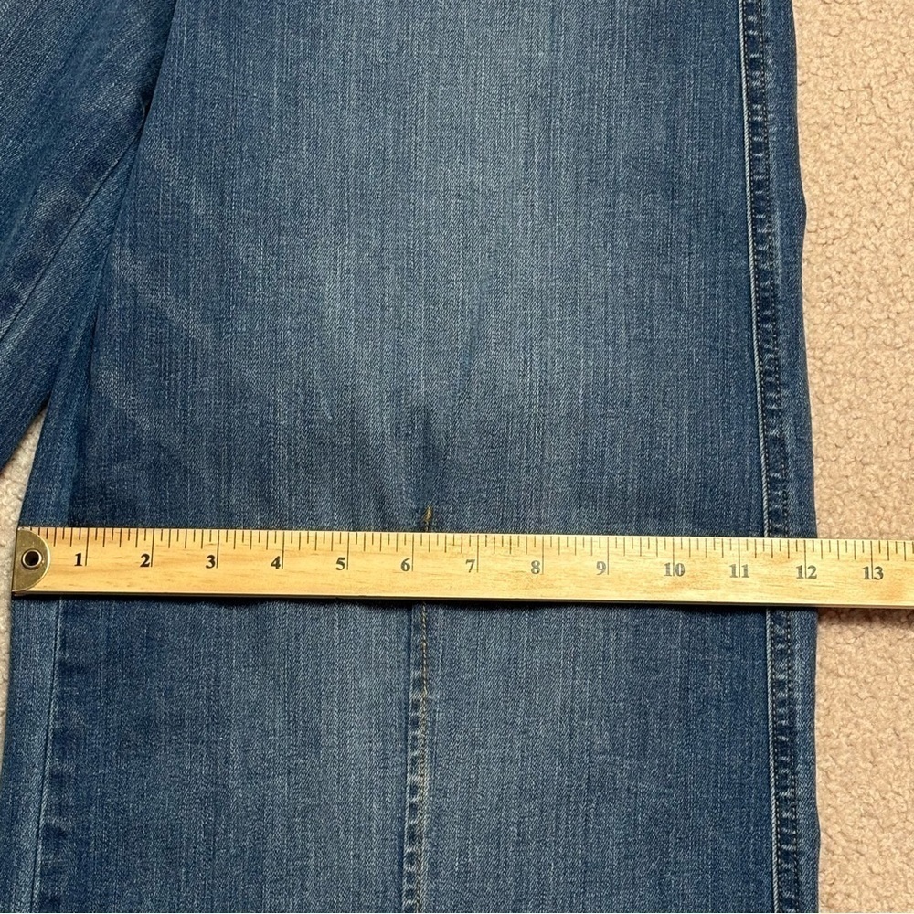 Spanx Pull On Seamed Front Wide Leg Jeans Vintage Indigo Petite Large - Picture 12 of 17